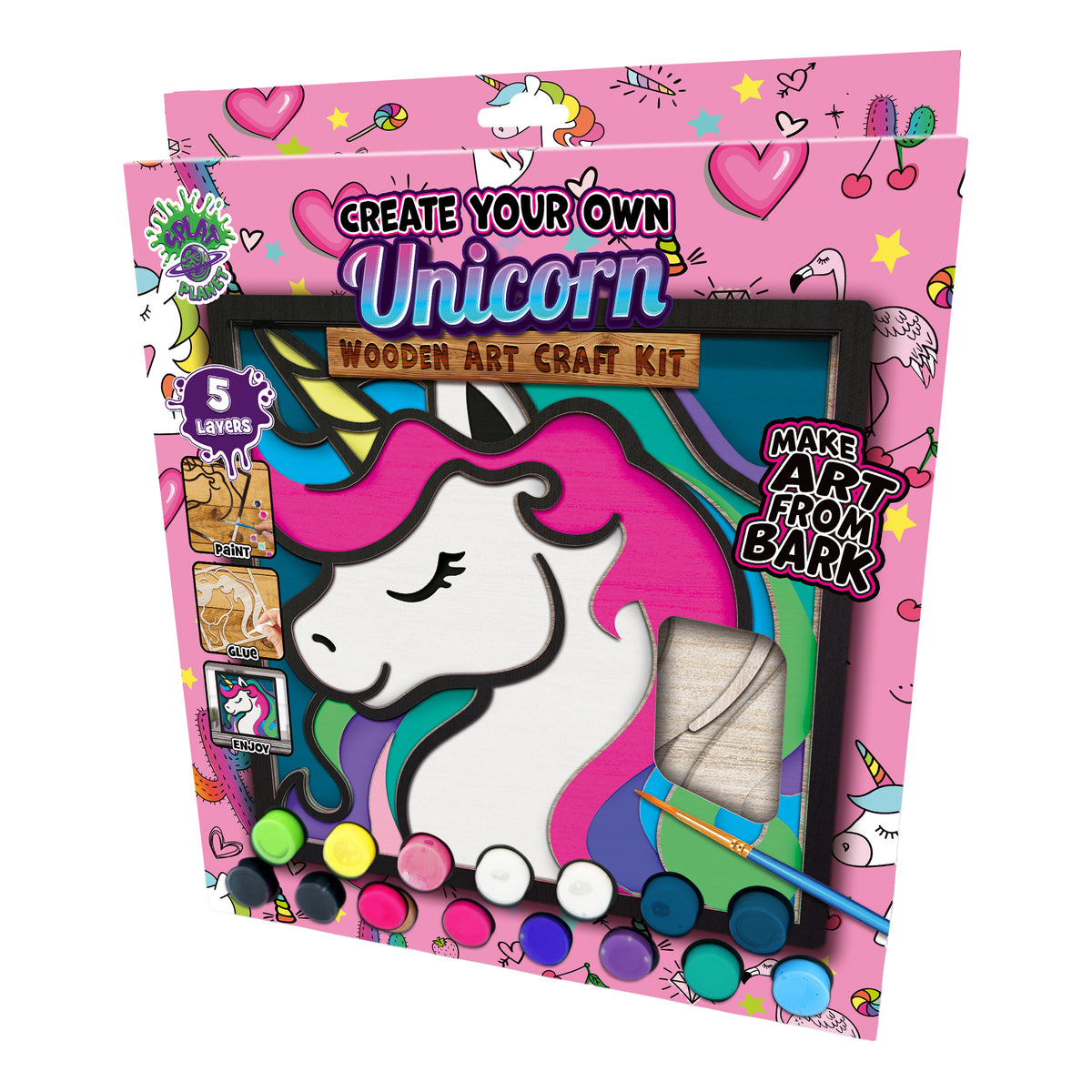 Splat Planet Wooden Art Kit Unicorn