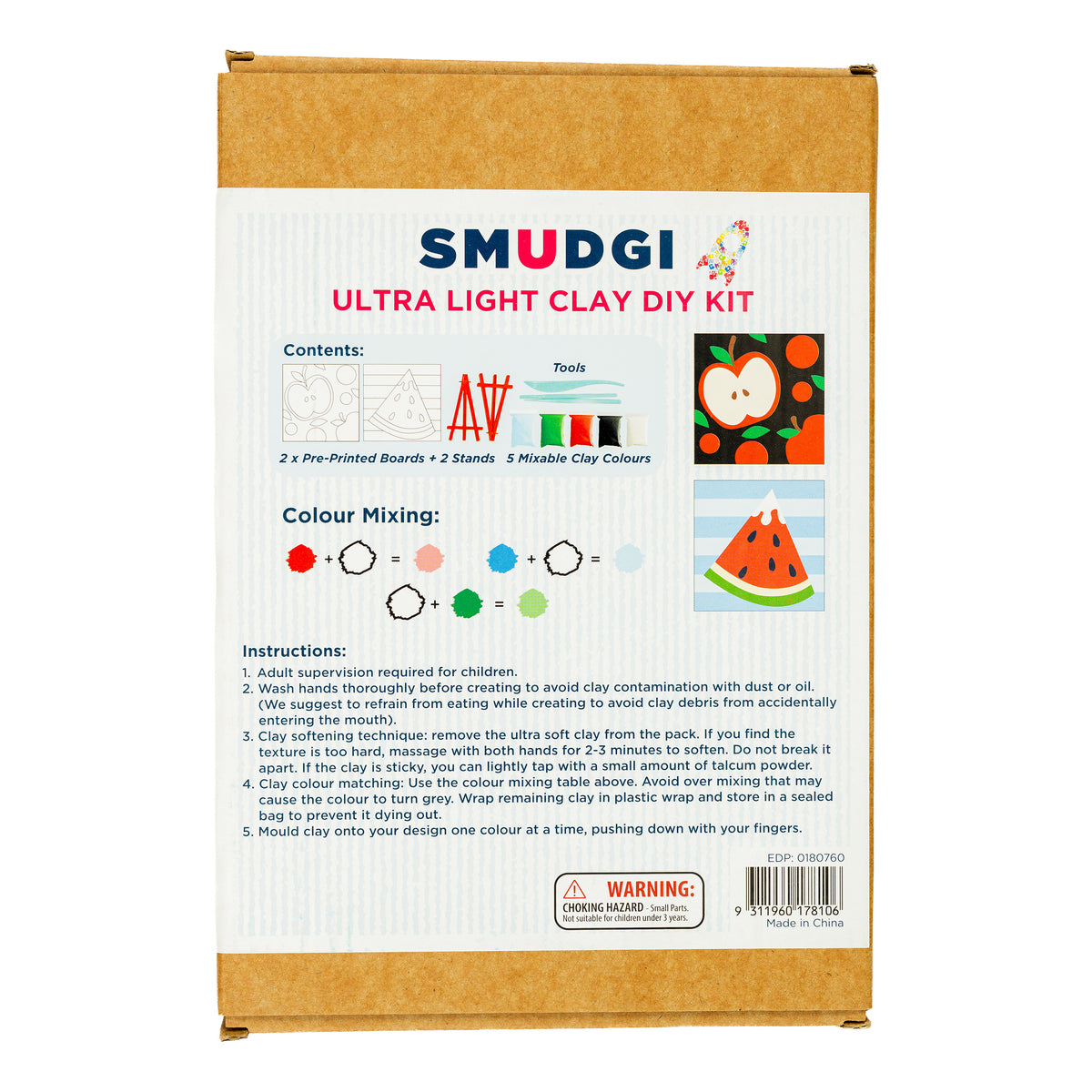 Smudgi Ultra Light Clay Set Fruits
