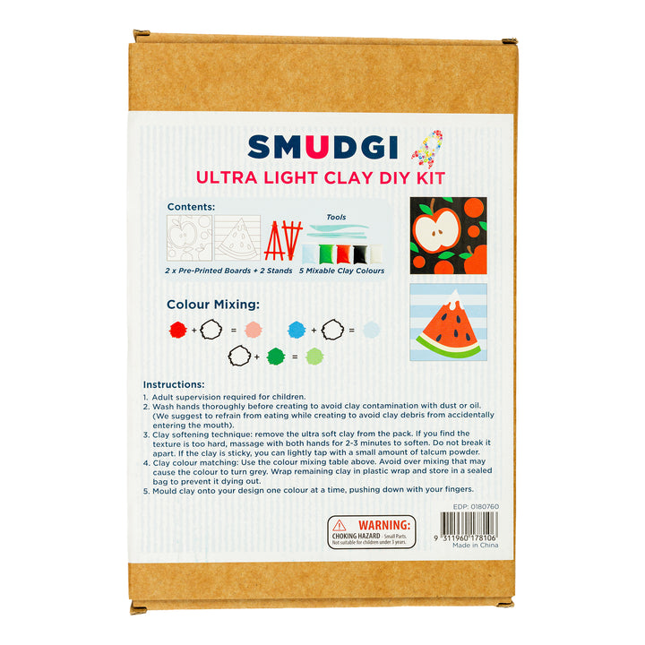Smudgi Ultra Light Clay Set Fruits