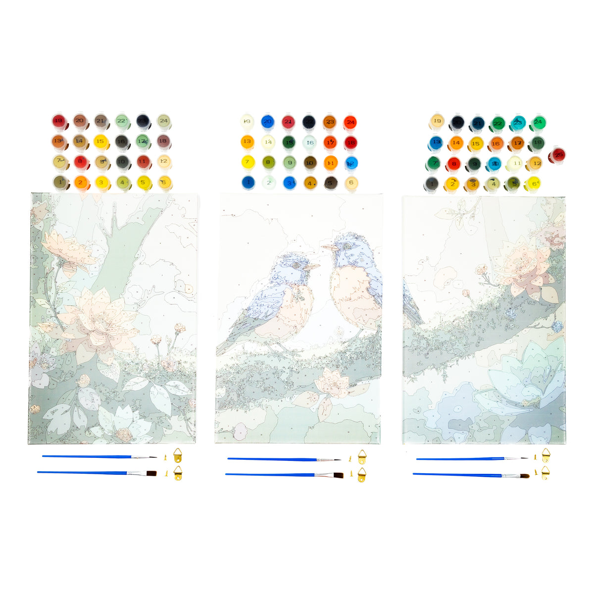Byron Paint by Number Canvas Set 3 Love Birds