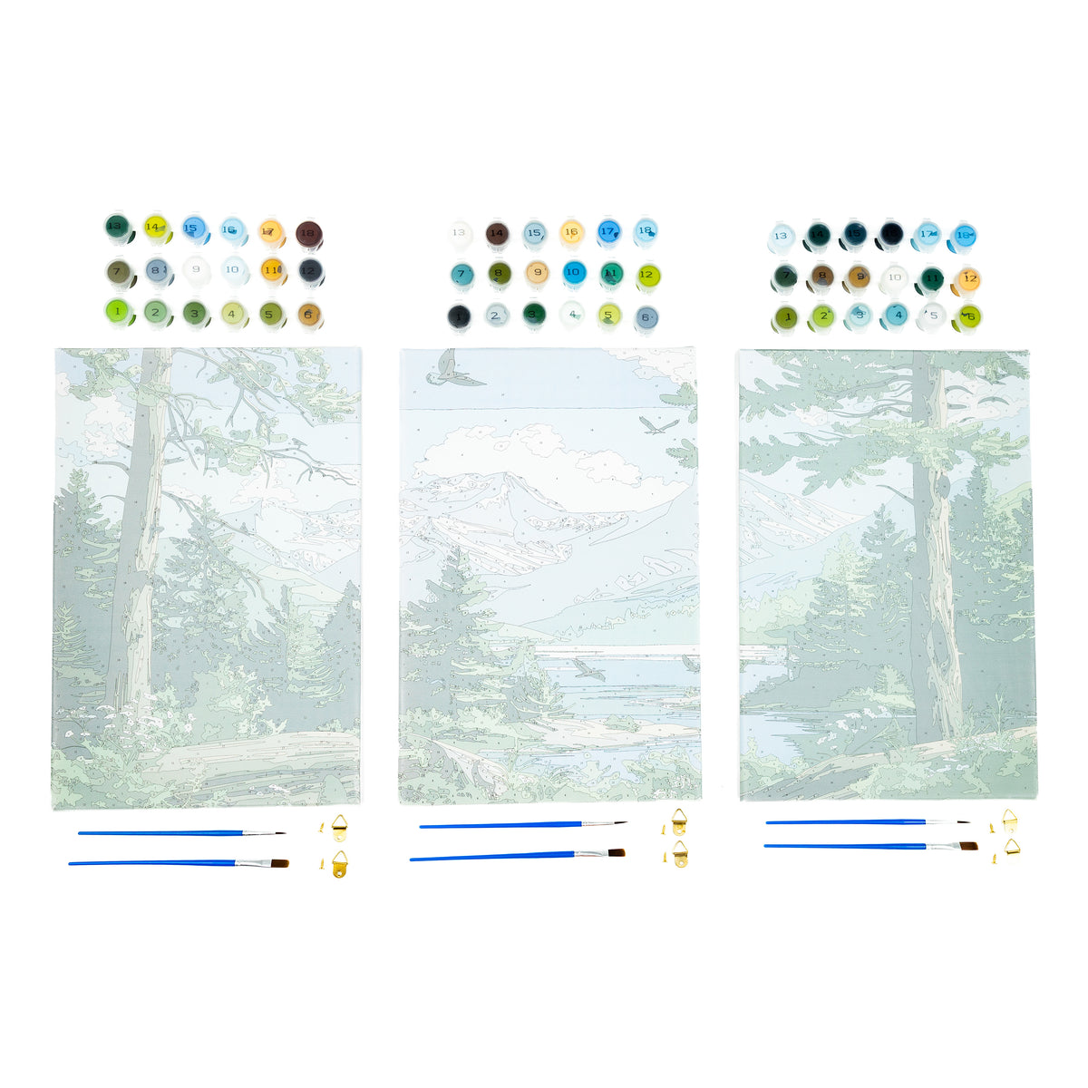 Byron Paint by Number Canvas Set 3 Forest