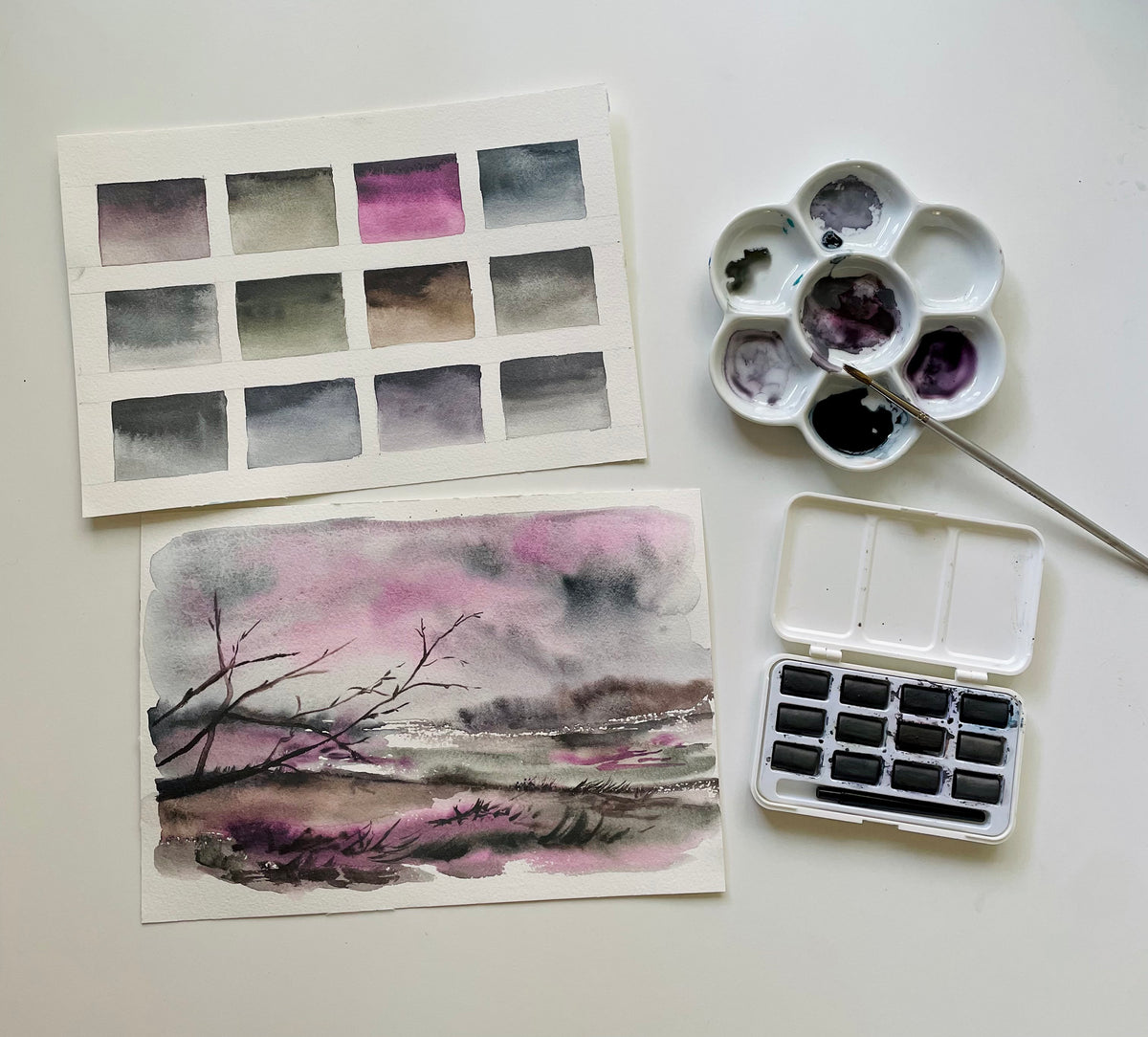 Reeves Graphite Watercolour Set 14