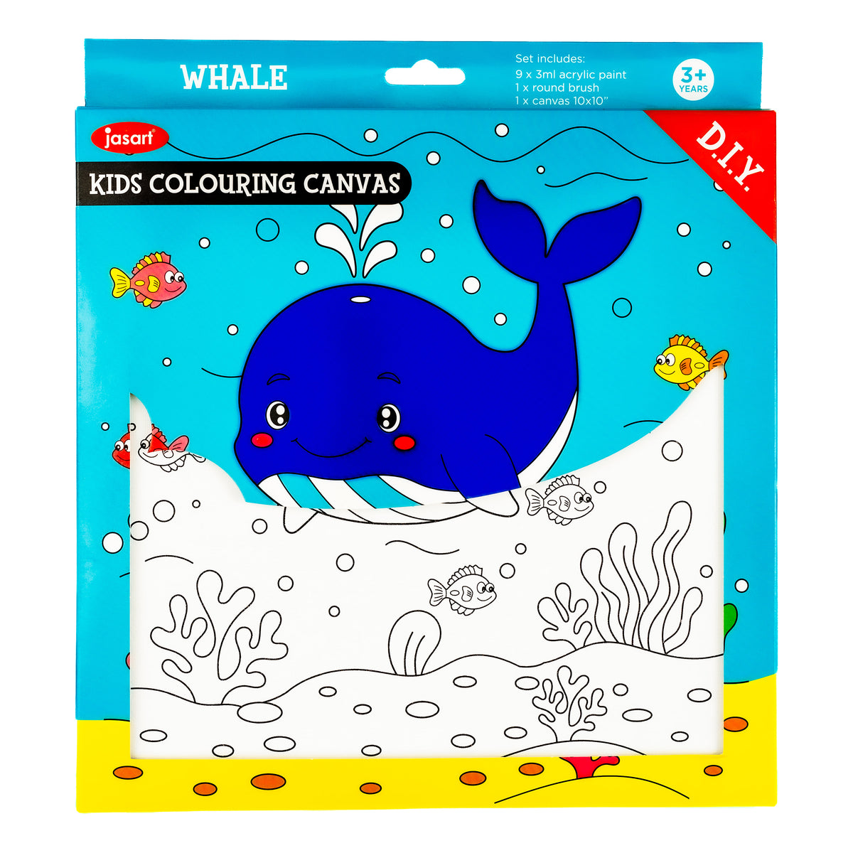 Jasart Kids Painting Canvas Whale