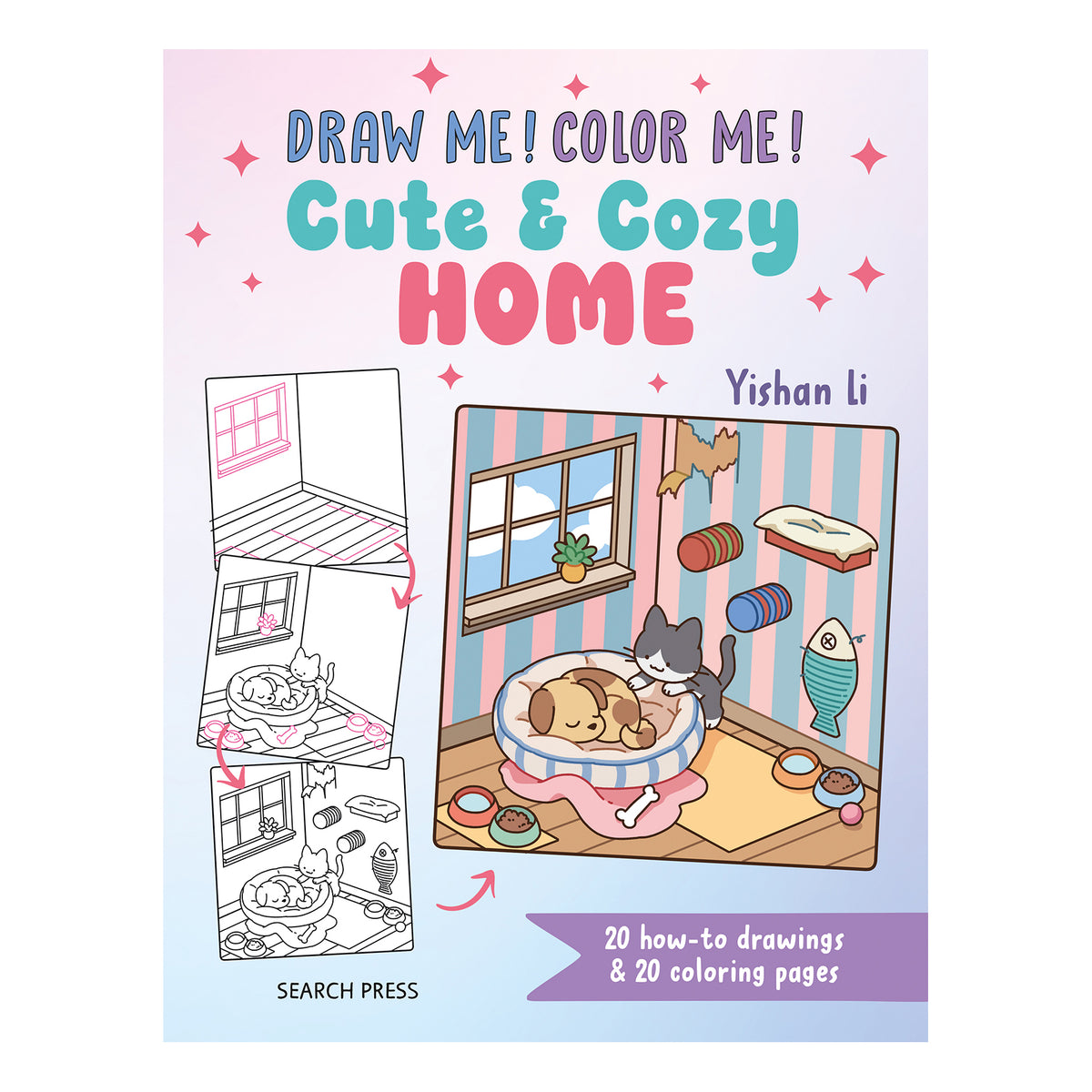 Draw Me Colour Me Cute And Cosy Home Book