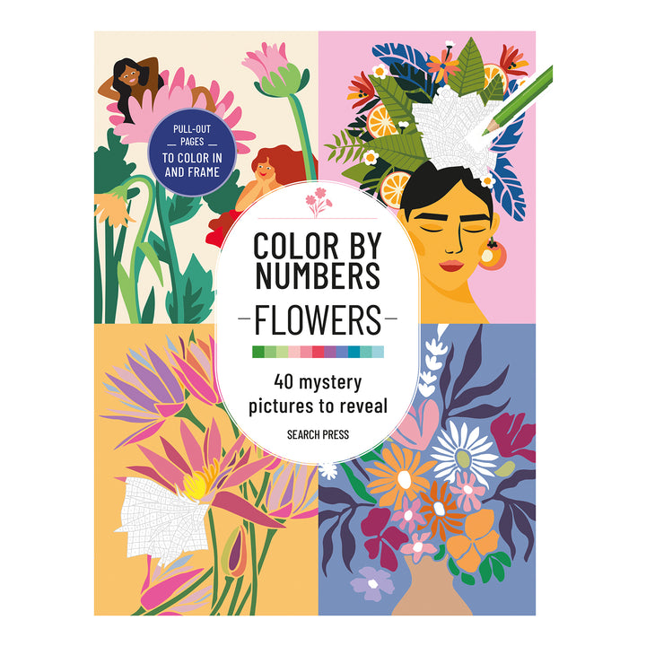 Colour By Numbers Flowers Book