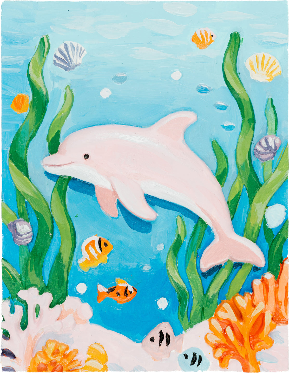 Byron 3D Relief Painting Set Dolphin