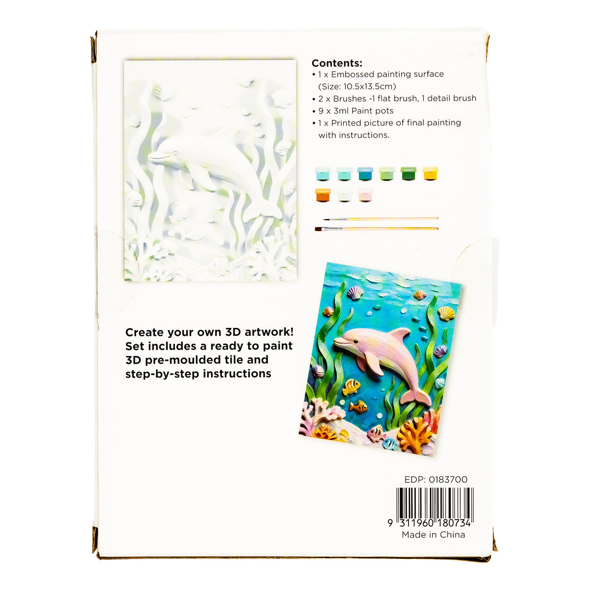 Byron 3D Relief Painting Set Dolphin