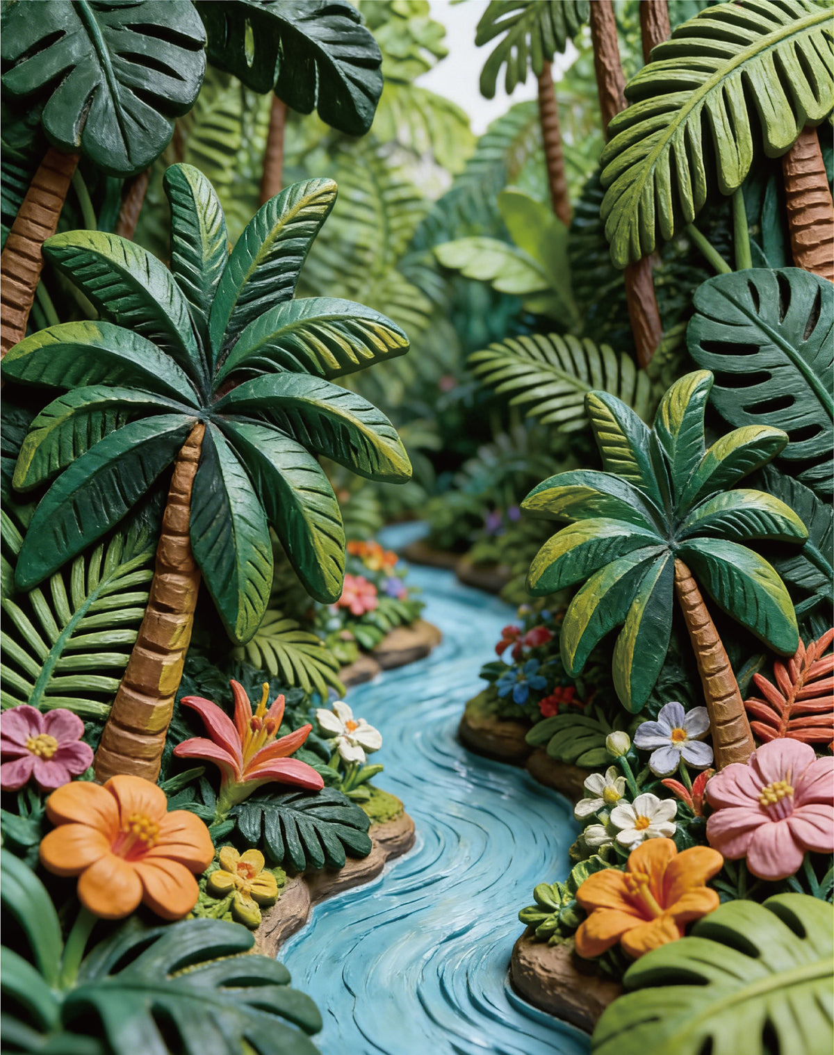 Byron 3D Relief Painting Set Rainforest