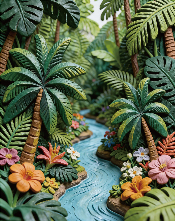 Byron 3D Relief Painting Set Rainforest