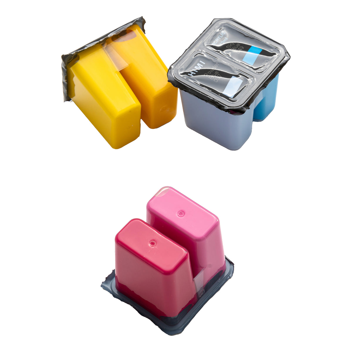 HIMI Twin Cup Jelly Acrylic Paint Set 36 Colours (Green Metallic Case)