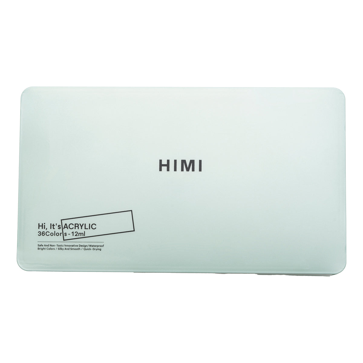 HIMI Twin Cup Jelly Acrylic Paint Set 36 Colours (Green Metallic Case)