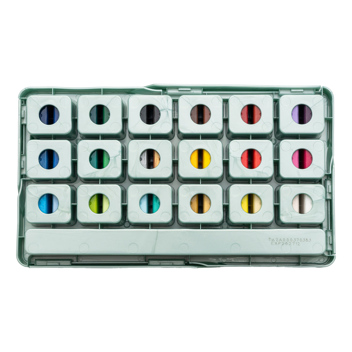 HIMI Twin Cup Jelly Acrylic Paint Set 36 Colours (Green Metallic Case)