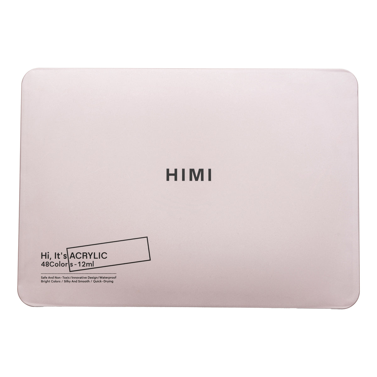 HIMI Twin Cup Jelly Acrylic Paint Set 48 Colours (Pink Metallic Case)