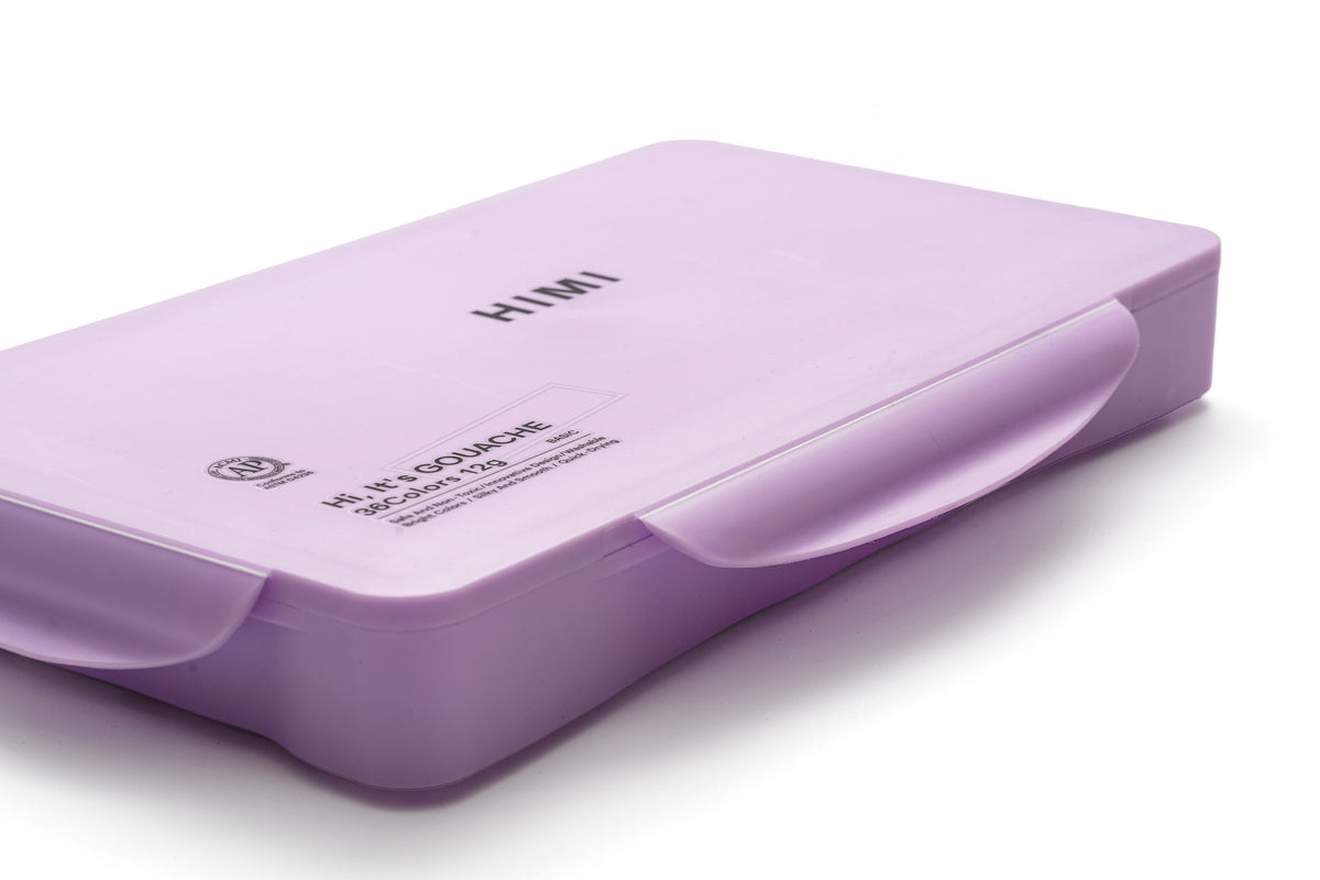 HIMI Twin Cup Gouache Paint Set 36 Colours (Purple Case)