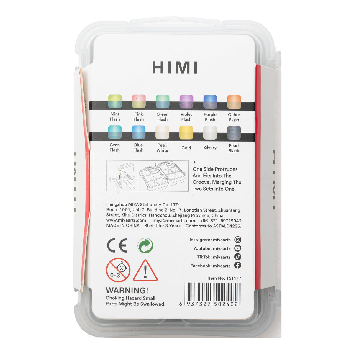 HIMI Twin Cup Gouache Paint Set 12 Cham Colours
