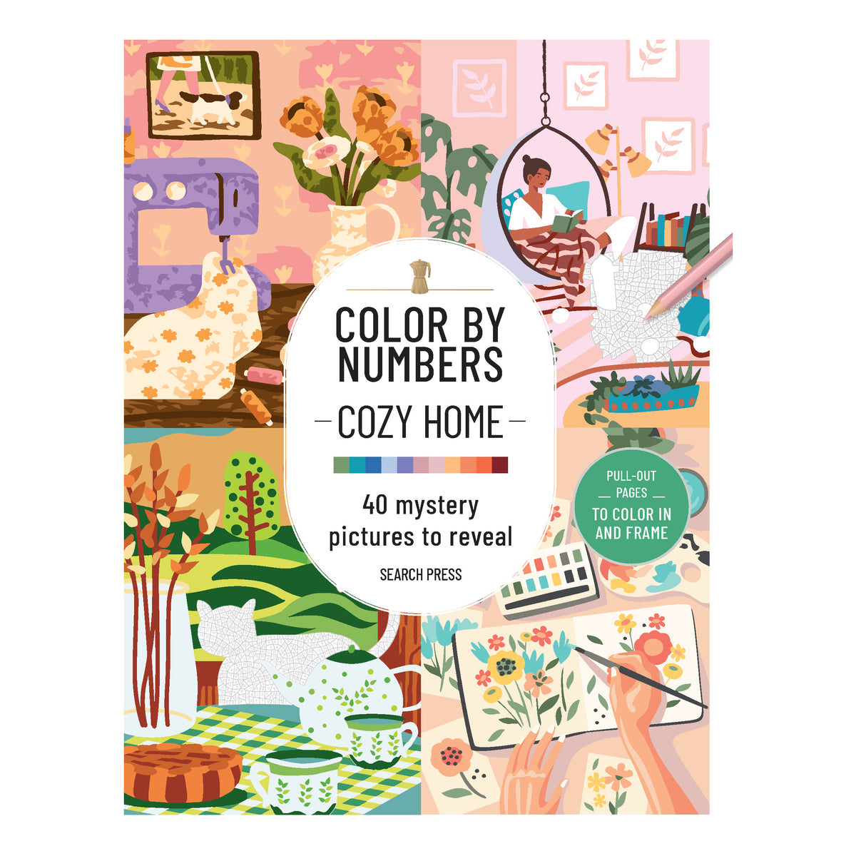 Colour By Numbers Cozy Home Book