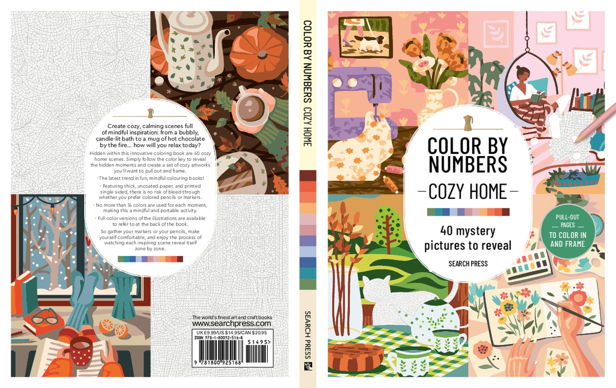 Colour By Numbers Cozy Home Book