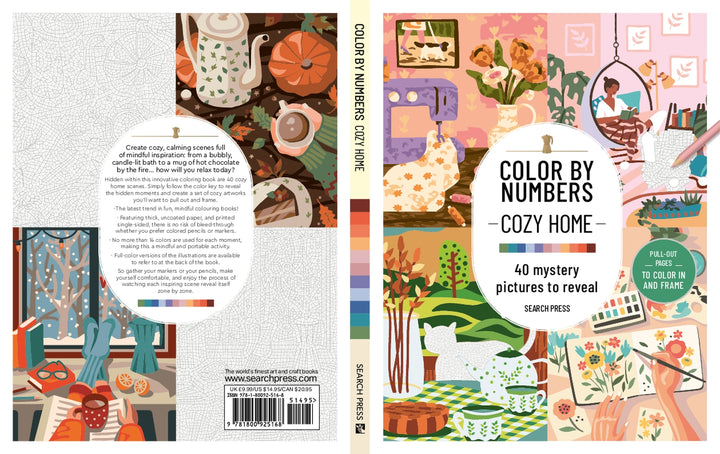 Colour By Numbers Cozy Home Book