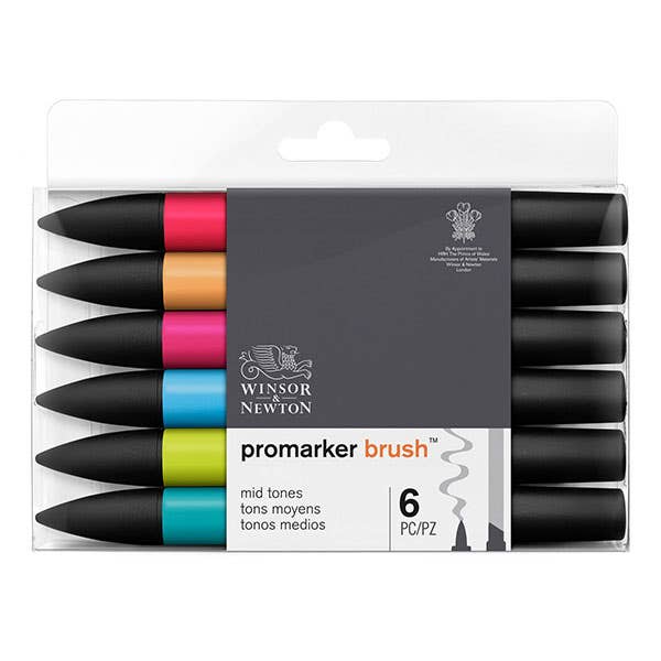 Winsor & Newton BrushMarker Sets of 6