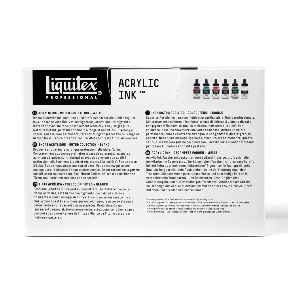 Liquitex Professional Acrylic Inks Muted Collection Set