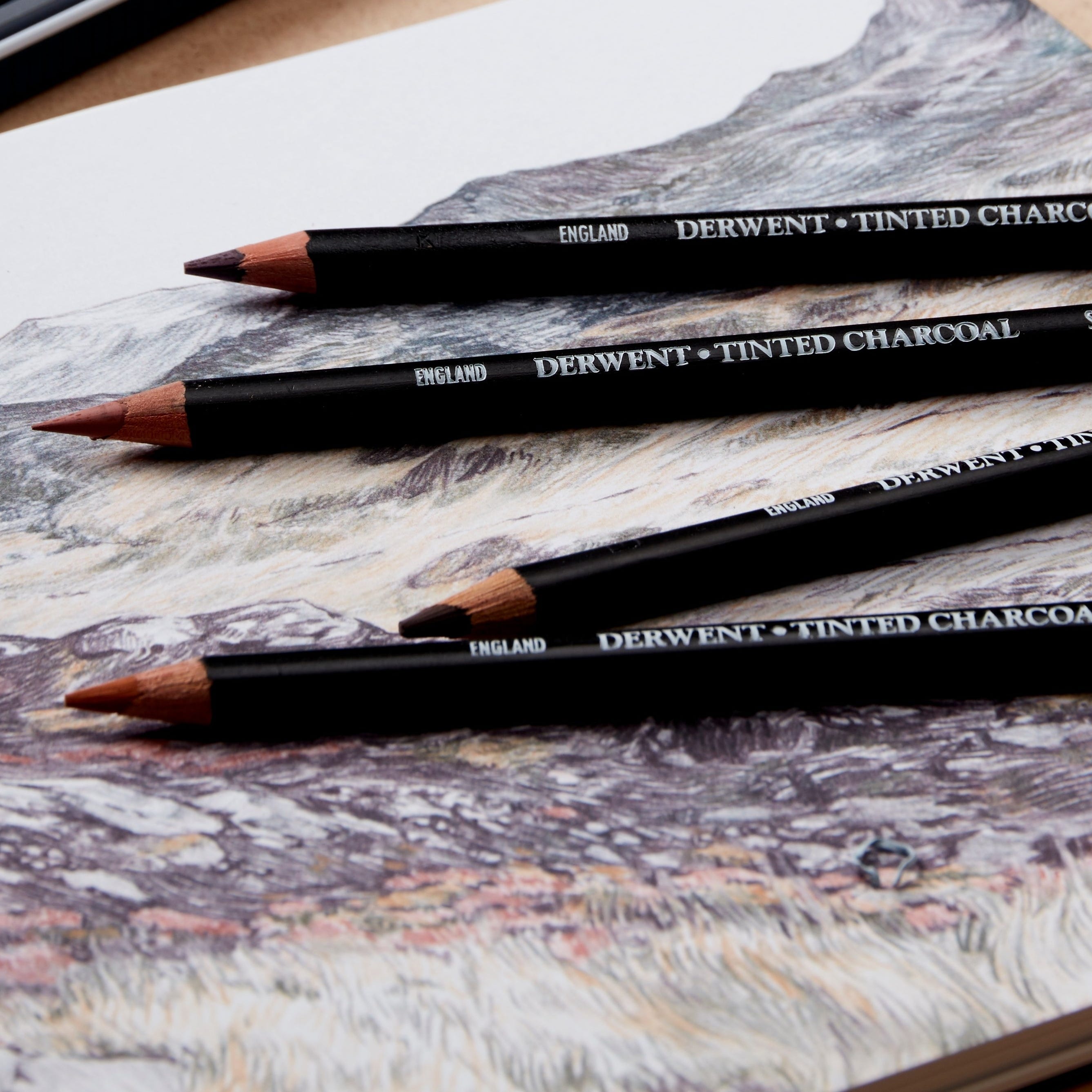 Derwent Tinted Charcoal Pencils