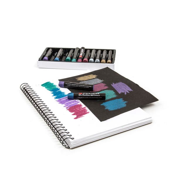 Micador Large Metallic Oil Pastel Set