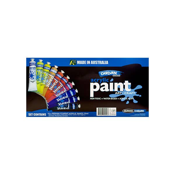 Derivan Student Acrylic Paint Set