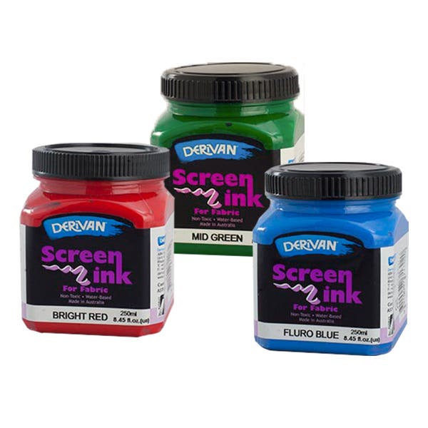 Derivan Screen Fabric Inks 250ml