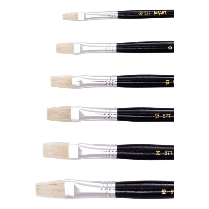 Jasart Flat Hog Hair Brushes Series 577