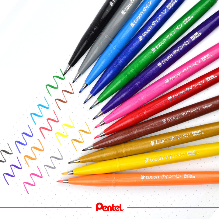 Pentel Sign Brush Pen Set of 24