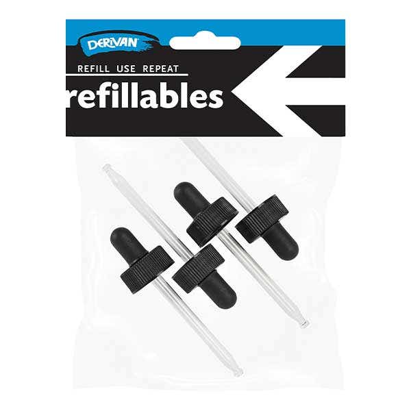 Derivan Refillable Glass Dropper Set
