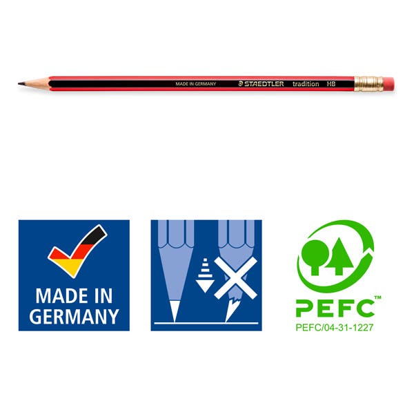 STAEDTLER Tradition Pencil with Eraser Tip