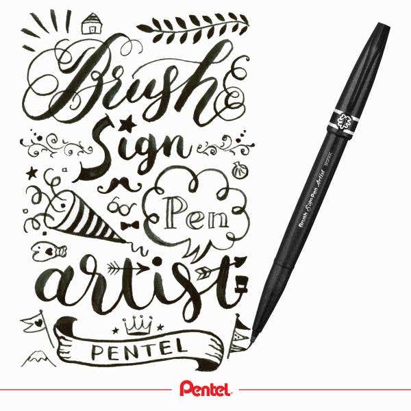 Pentel Artist Brush Sign Set of 6