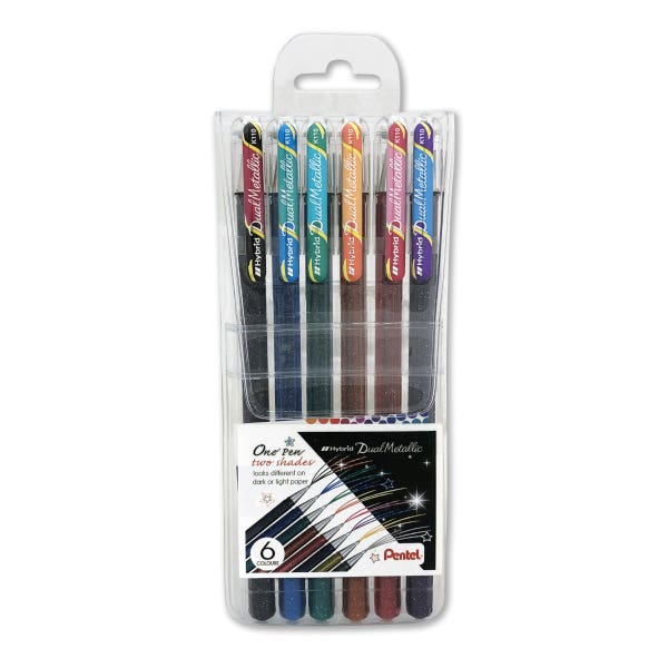 Pentel Hybrid Dual Metallic Gel Pen Set