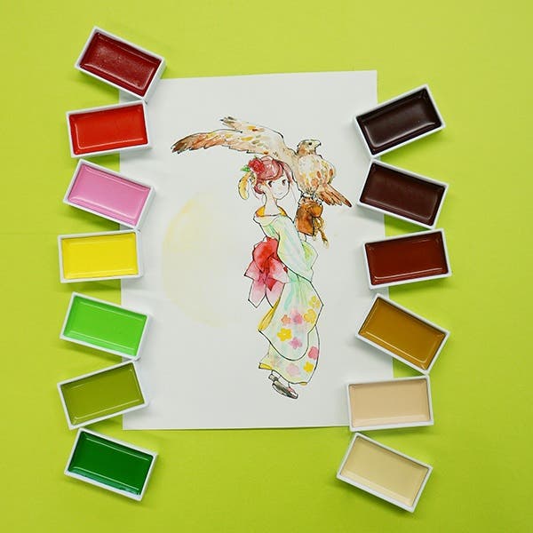 Kuretake Gansai Tambi Watercolour Paint Pans