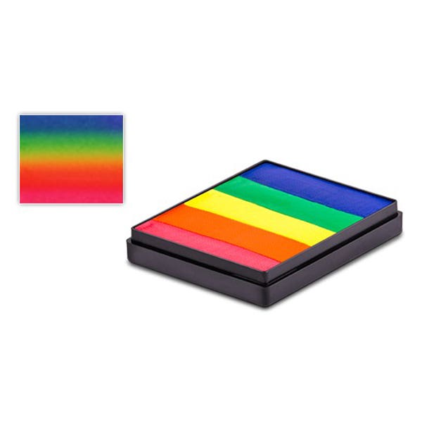Global Colours Body Art UV Neon Rainbow Split Cake