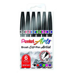 Pentel Artist Brush Sign Set of 6