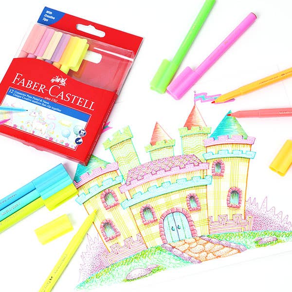 Faber-Castell Pastel & Neon Connector Pen Set