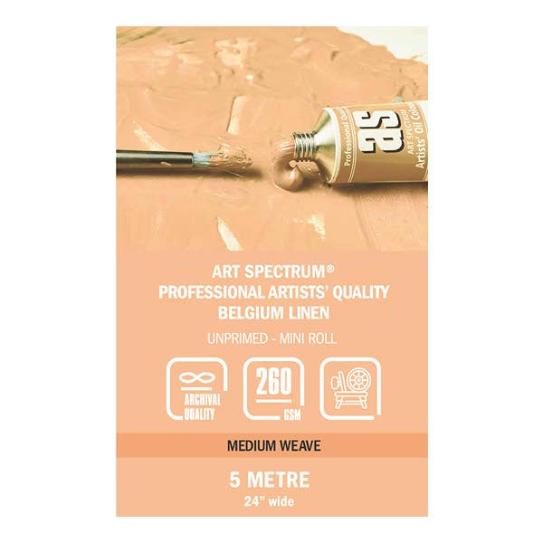 Art Spectrum Belgium Unprimed Linen Petite Canvas Roll 61cm x 5m