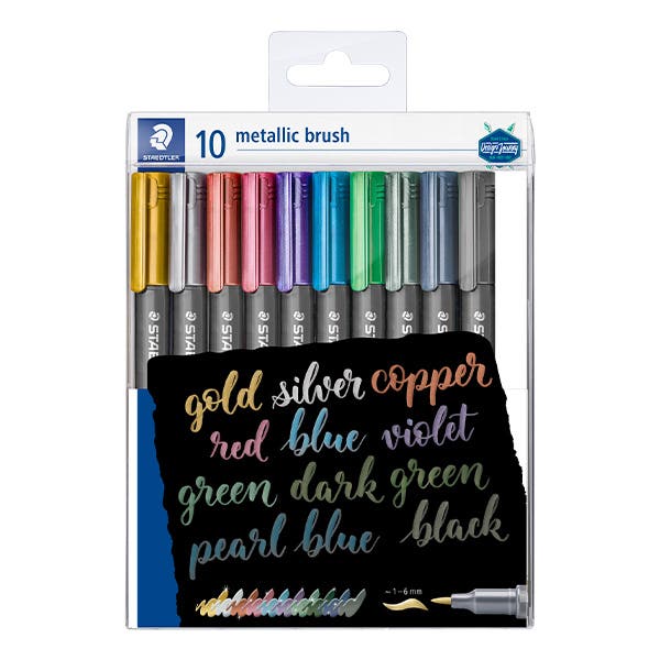 STAEDTLER Design Journey Metallic Brush Marker Set