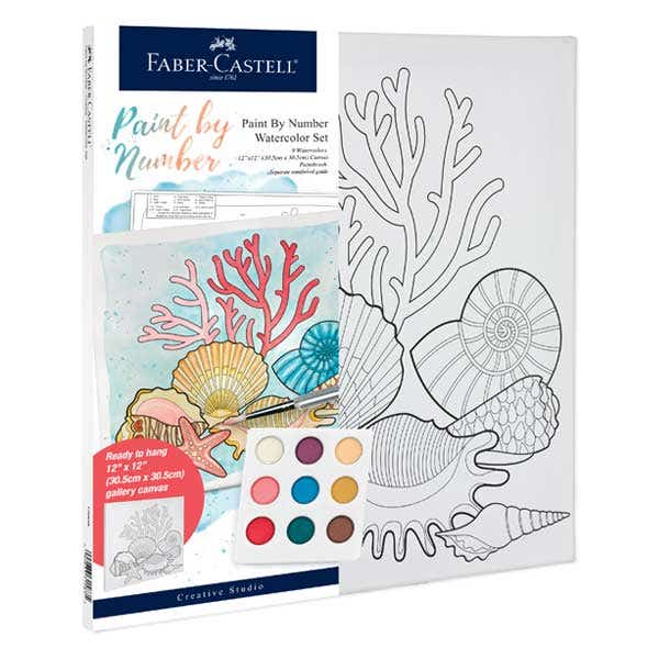 Faber-Castell Watercolour Paint By Numbers (Coastal)