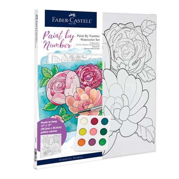 Faber-Castell Watercolour Paint By Numbers (Floral)