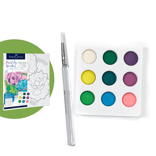 Faber-Castell Watercolour Paint By Numbers (Succulents)