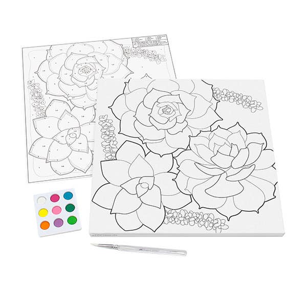 Faber-Castell Watercolour Paint By Numbers (Succulents)