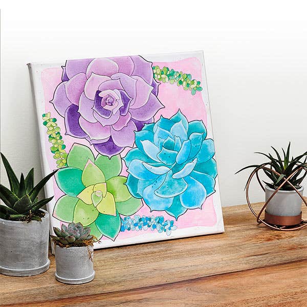 Faber-Castell Watercolour Paint By Numbers (Succulents)
