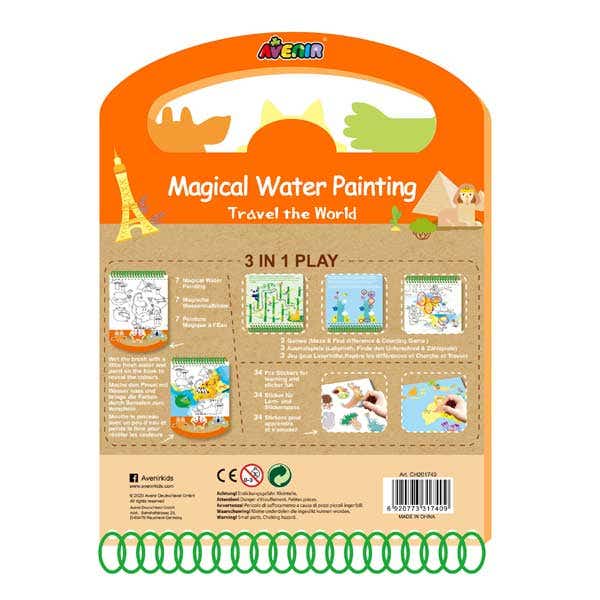Avenir Magical Water Painting Travel the World Book