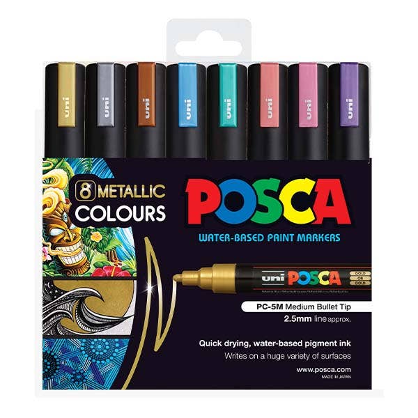 Posca Marker Medium (PC-5M) Sets of 8