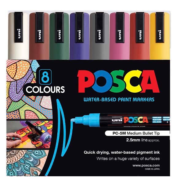 Posca Marker Medium (PC-5M) Sets of 8