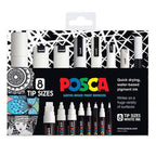 Posca White Assorted Sizes Set