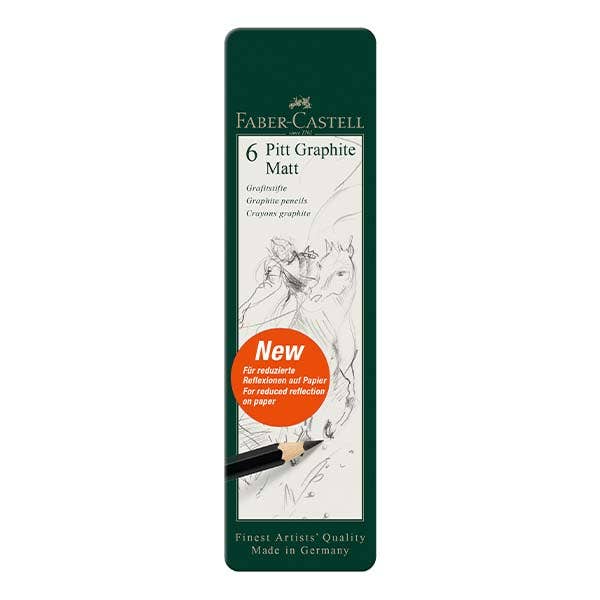 Faber-Castell Pitt Matt Black Graphite Pencil Tins